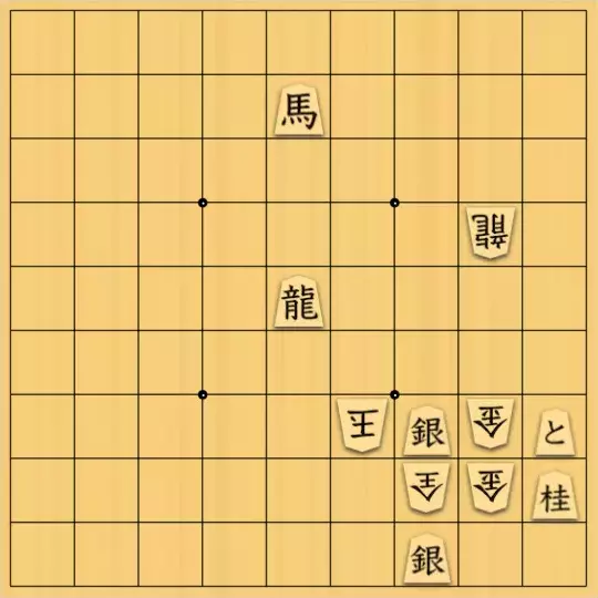 虹霓さんが投稿した詰将棋「玉、逃亡生活」のサムネイル画像