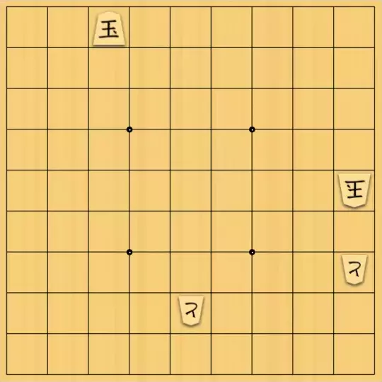 springsさんが投稿した詰将棋「フェアリー#201 点鏡協力自玉ステイルメイト 4手（攻方夜王）」のサムネイル画像
